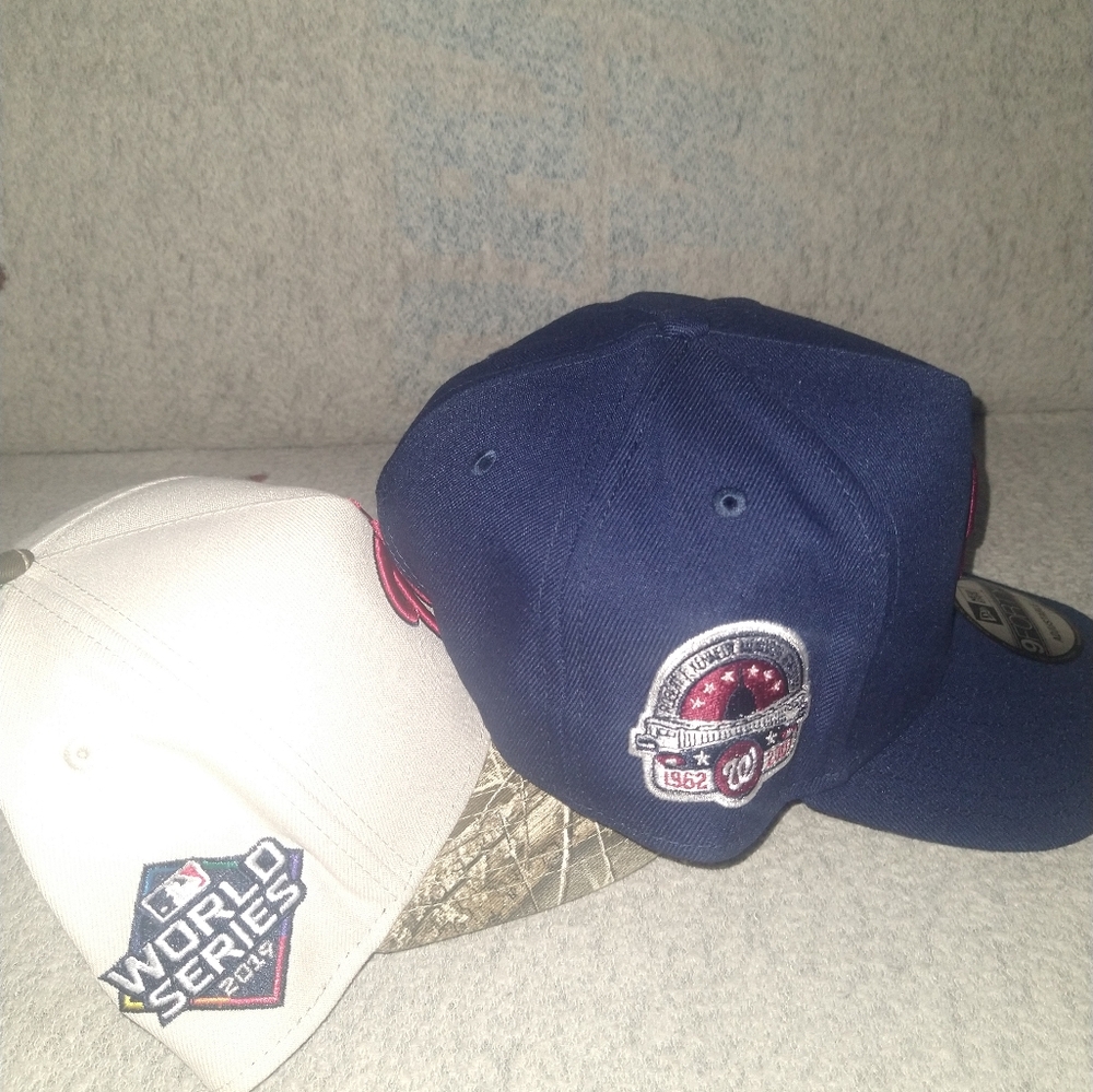 2 MLB Washington Nationals W.S. New Era Hats.